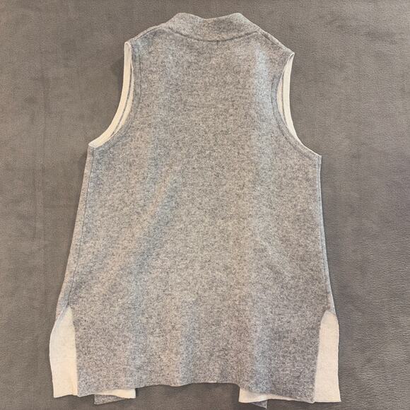 A.ida Gray Wool Sweater Cardigan Size Large Wool Blend Italy Pockets - Picture 8 of 10